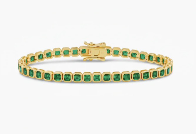 Colored Bezel Tennis Bracelet