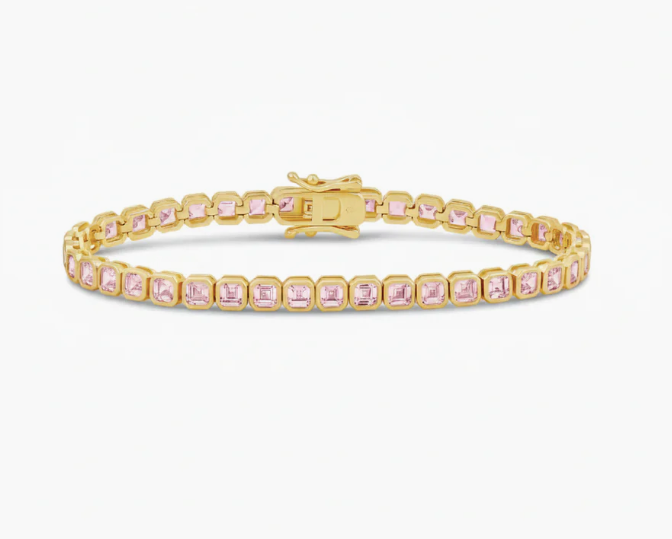 Colored Bezel Tennis Bracelet