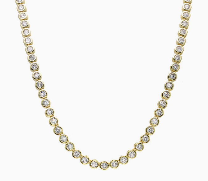 Bezel Tennis Necklace