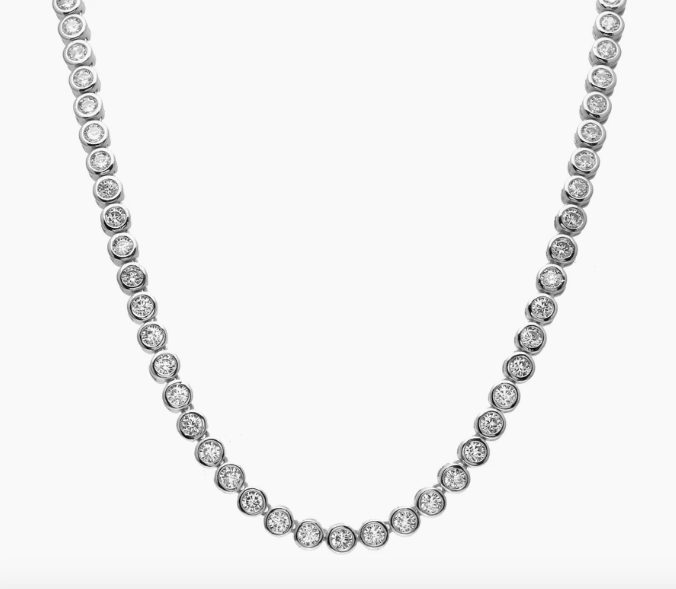 Bezel Tennis Necklace