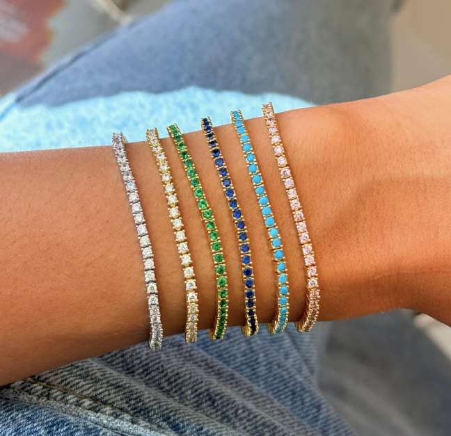 Colored Tennis Bracelet