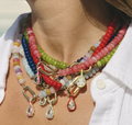Pear Drop Enamel Necklace