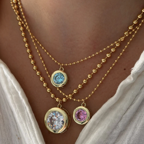 Bezel Ball Necklace