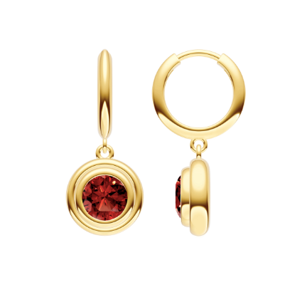 Double Bezel Dangle Huggie