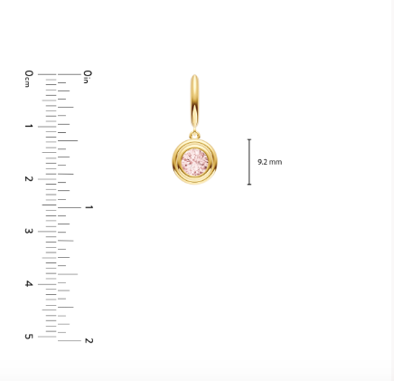 Double Bezel Dangle Huggie