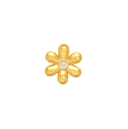 Diamond Flower Stud