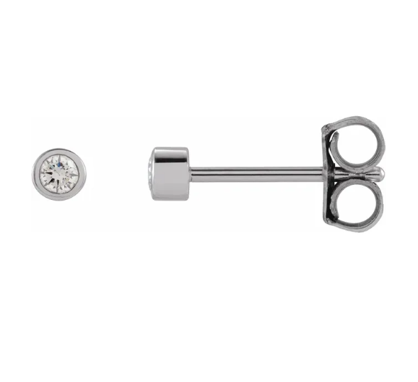 Mini Bezel Diamond Studs