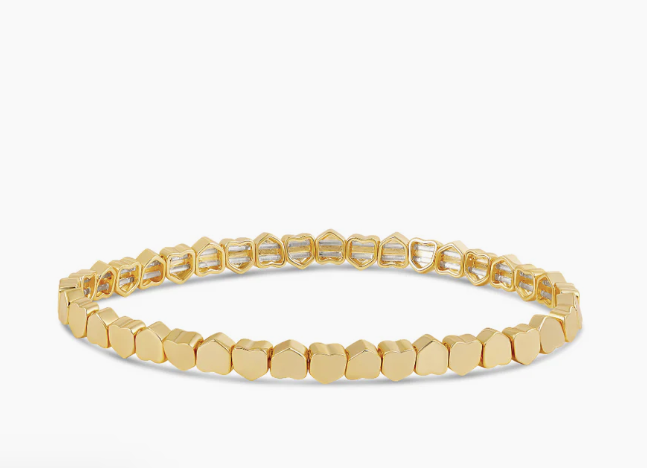 Stretchy Heart Bezel Bracelet