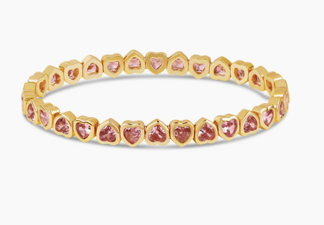 Stretchy Heart Bezel Bracelet