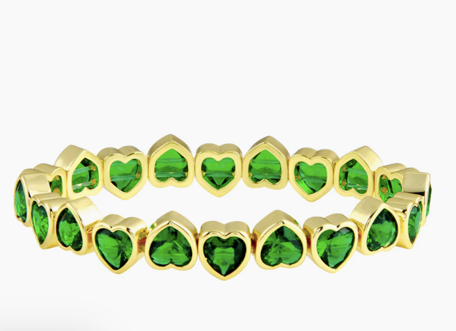 Stretchy Heart Bezel Bracelet