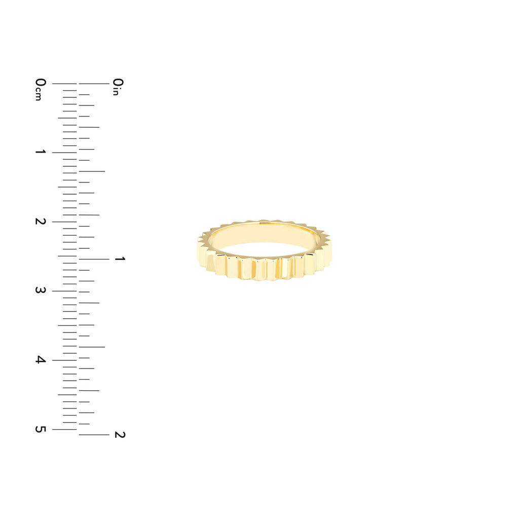 Fluted Gold Band