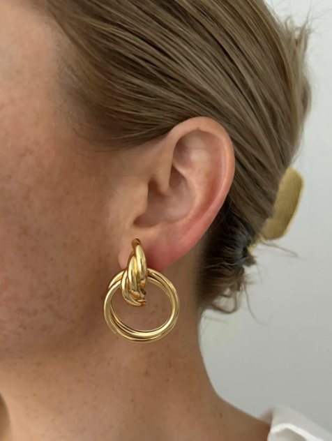 Twisted Circle Earrings