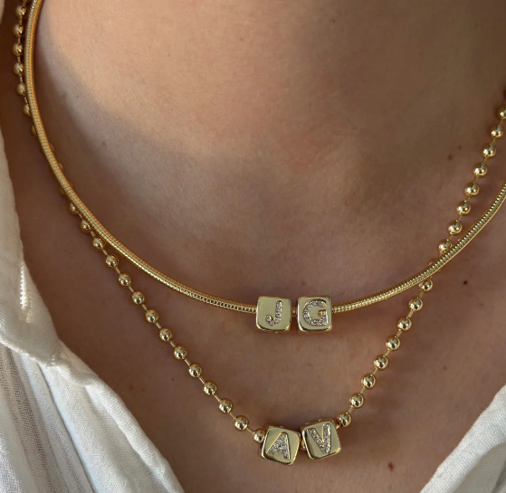 Block Charm Necklace
