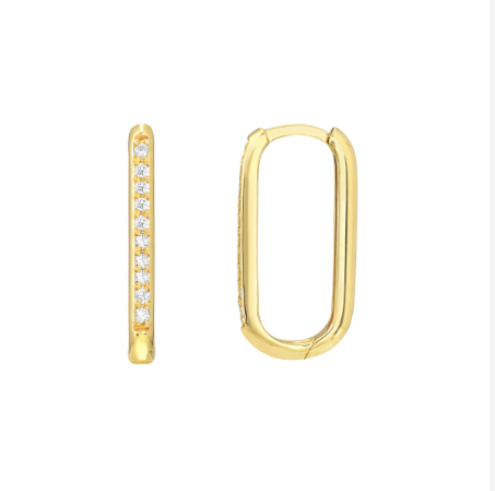 Diamond Link Huggie