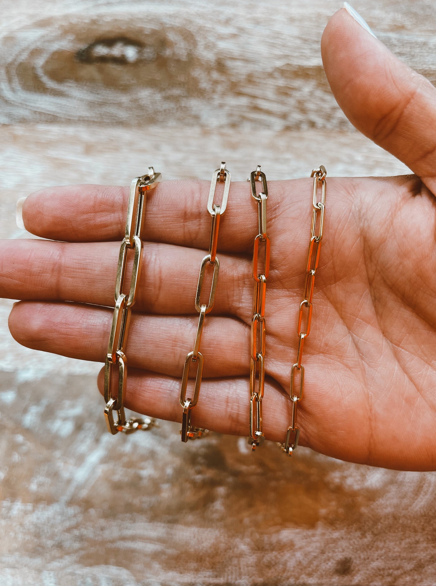 Gold Paper Clip Chain Bracelet