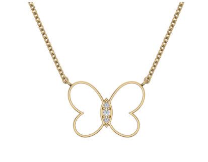 Enamel Butterfly Necklace