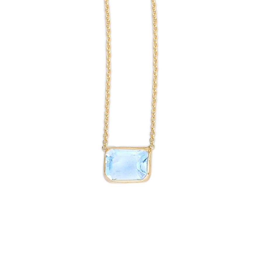 Small Bezel Gemstone Necklace