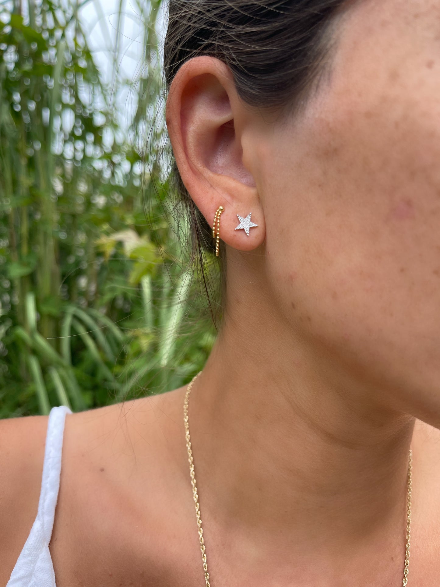 Diamond Pave Star Studs