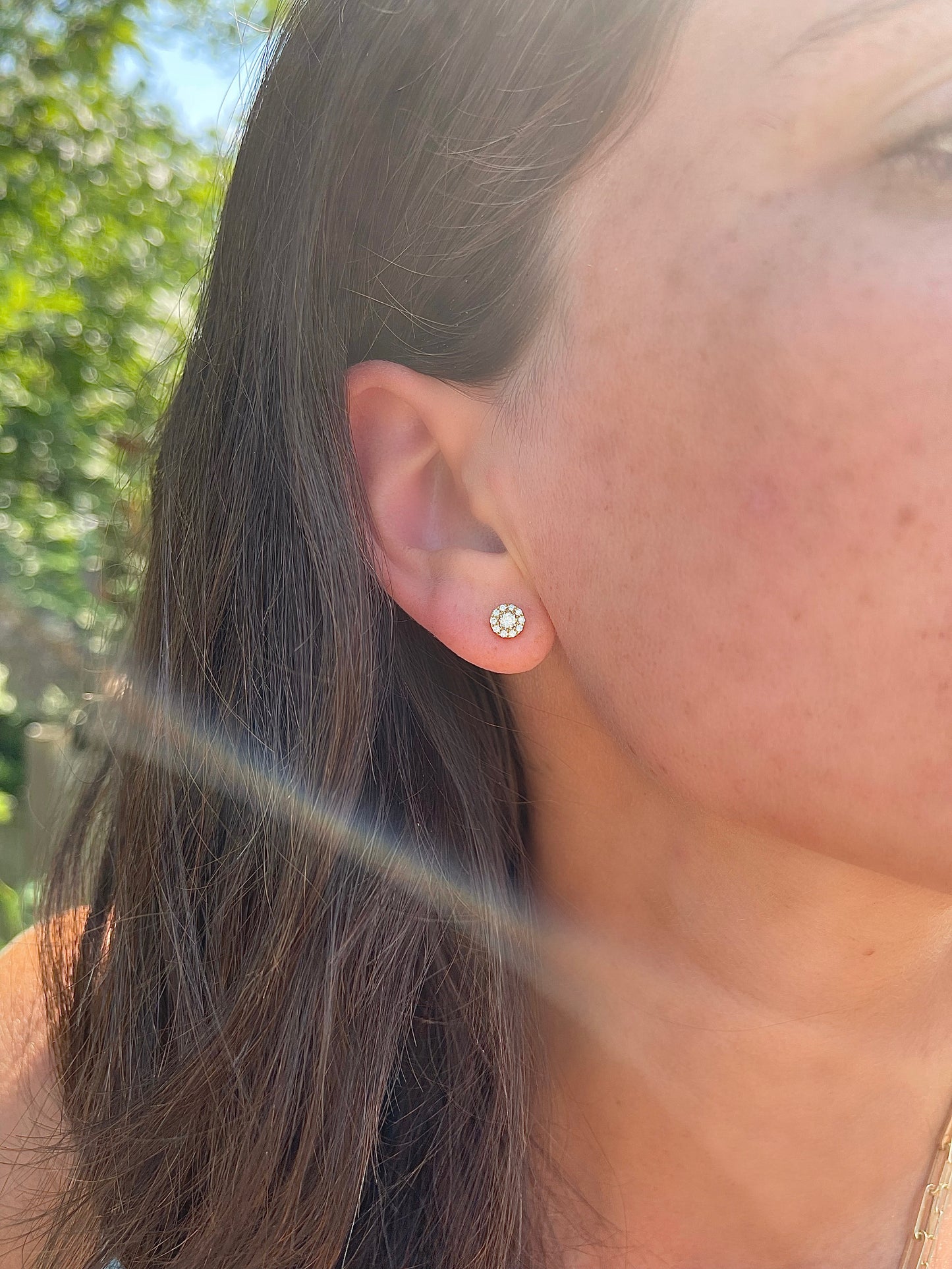 Diamond Halo Studs