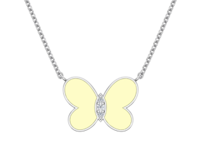 Enamel Butterfly Necklace