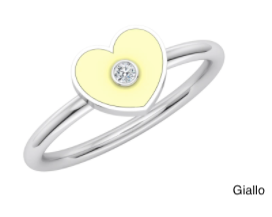 Enamel Heart Ring