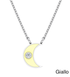 Enamel Moon Pendant