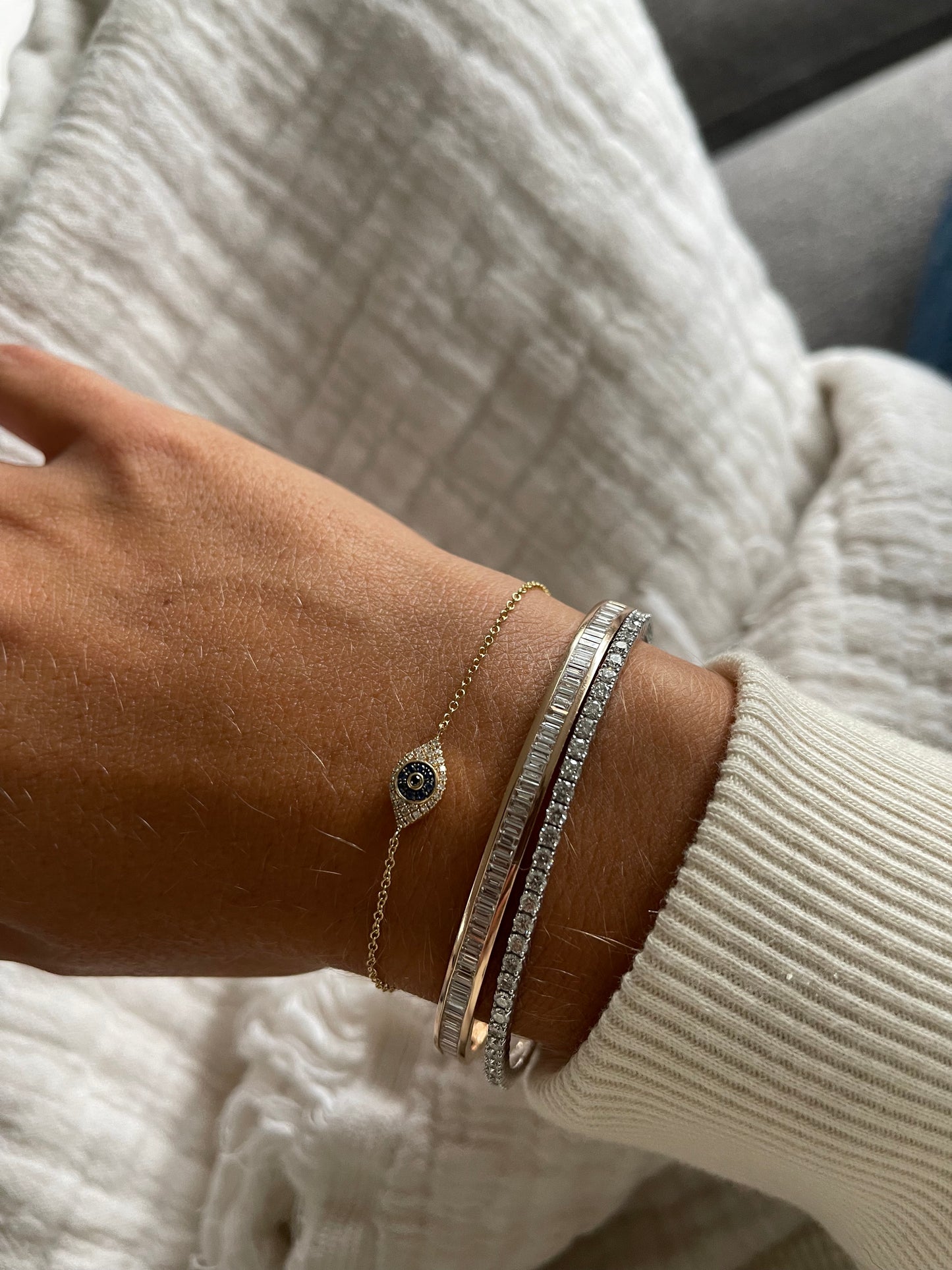 Diamond Baguette Bangle