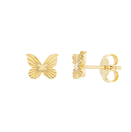 Fluted butterfly studs