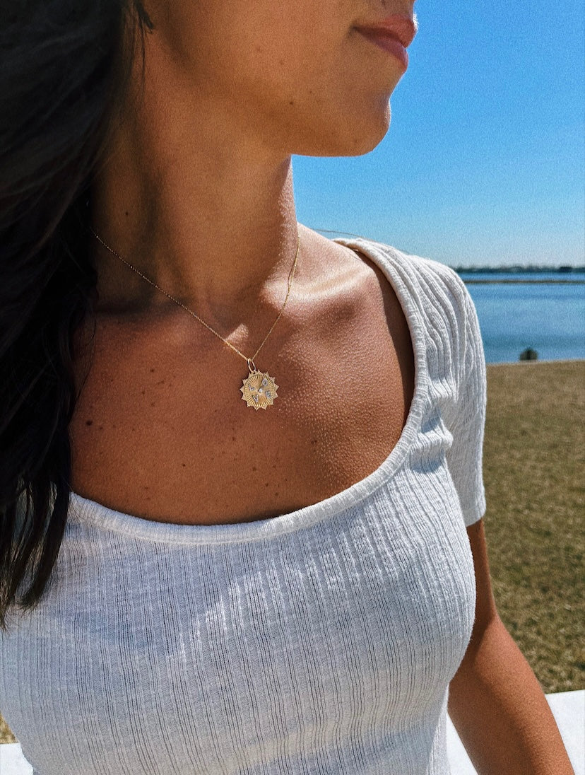 Diamond Disc Love Charm