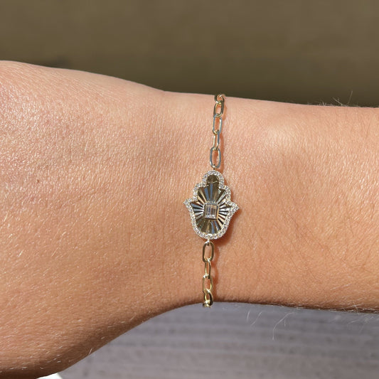 Diamond Hamsa Bracelet