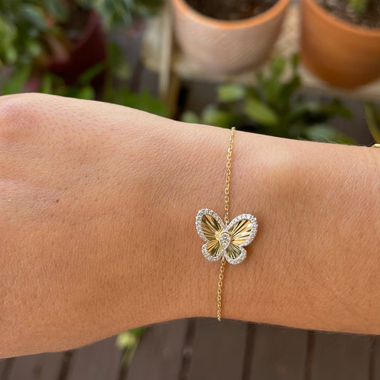 Diamond Butterfly Bracelet