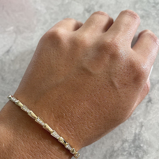 Bamboo Diamond Bangle