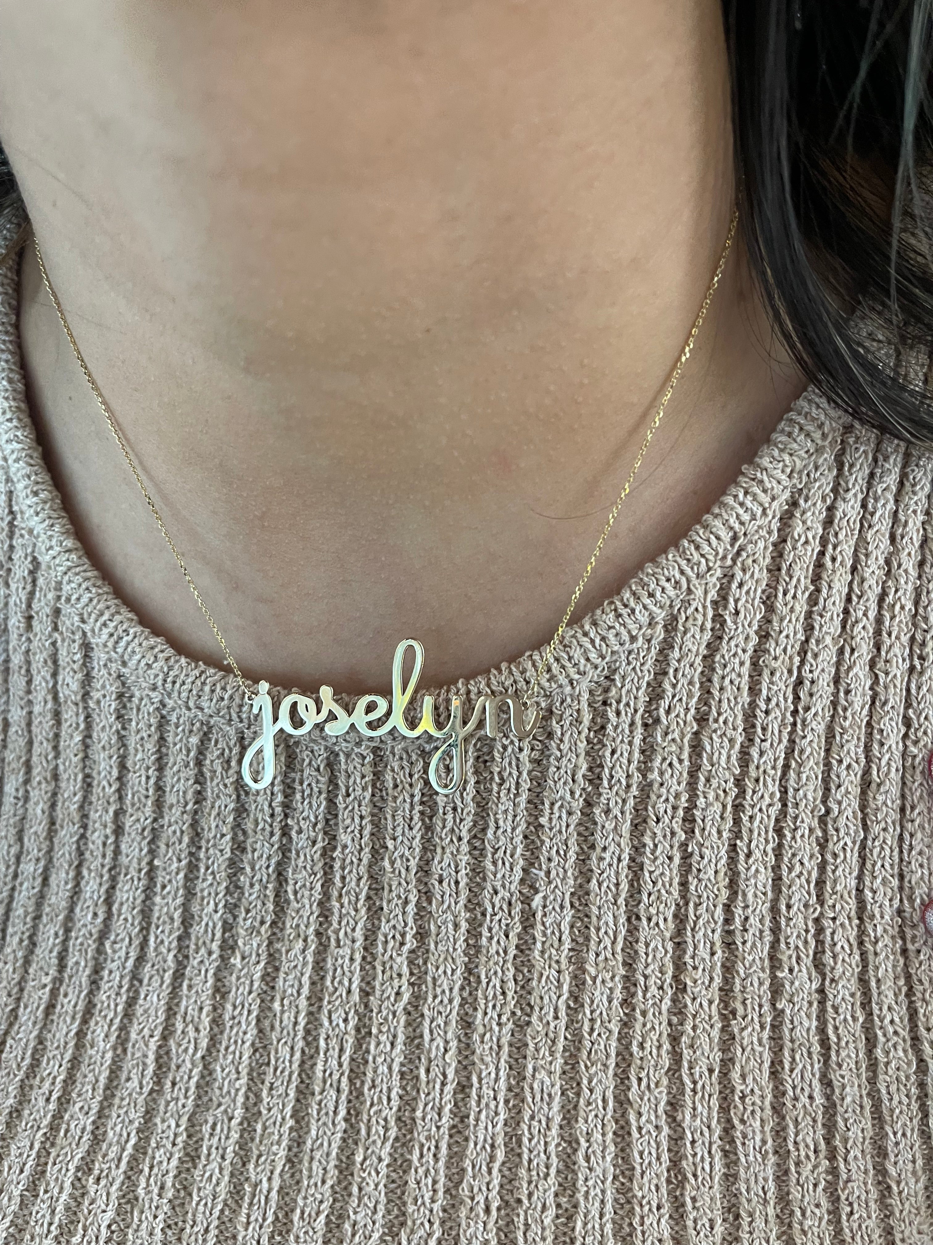 Doodle Nameplate Necklace