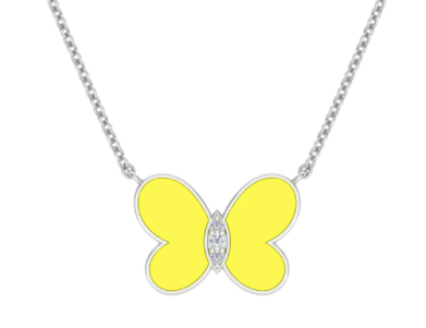 Enamel Butterfly Necklace