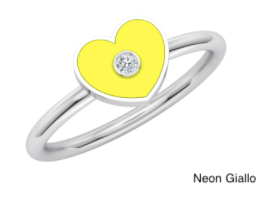 Enamel Heart Ring