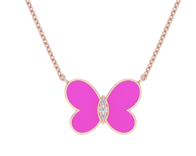 Enamel Butterfly Necklace