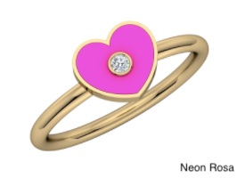 Enamel Heart Ring