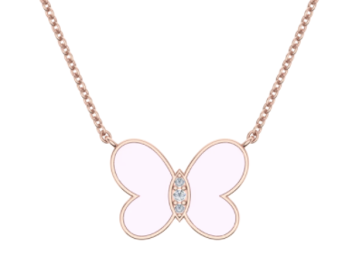 Enamel Butterfly Necklace