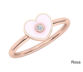 Enamel Heart Ring