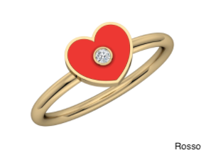 Enamel Heart Ring