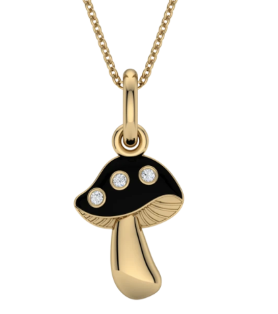 Mushroom Enamel Pendant