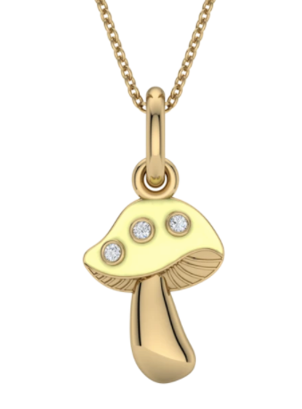 Mushroom Enamel Pendant