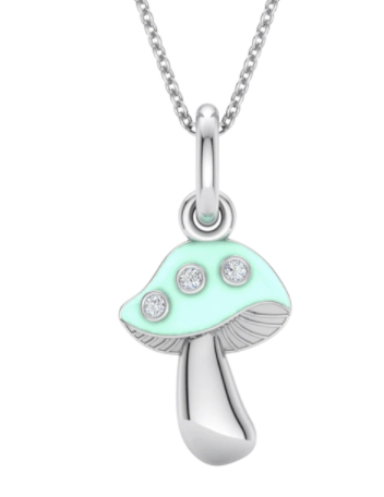 Mushroom Enamel Pendant