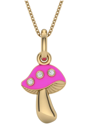 Mushroom Enamel Pendant