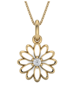 Flower Enamel Pendant