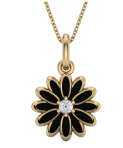 Flower Enamel Pendant