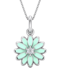 Flower Enamel Pendant