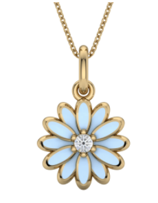 Flower Enamel Pendant