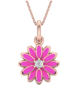 Flower Enamel Pendant