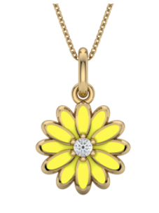 Flower Enamel Pendant